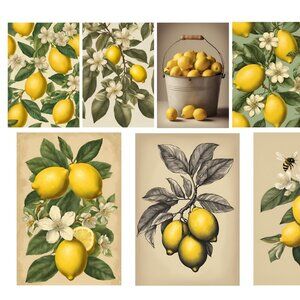 Junk journal Lemon pages